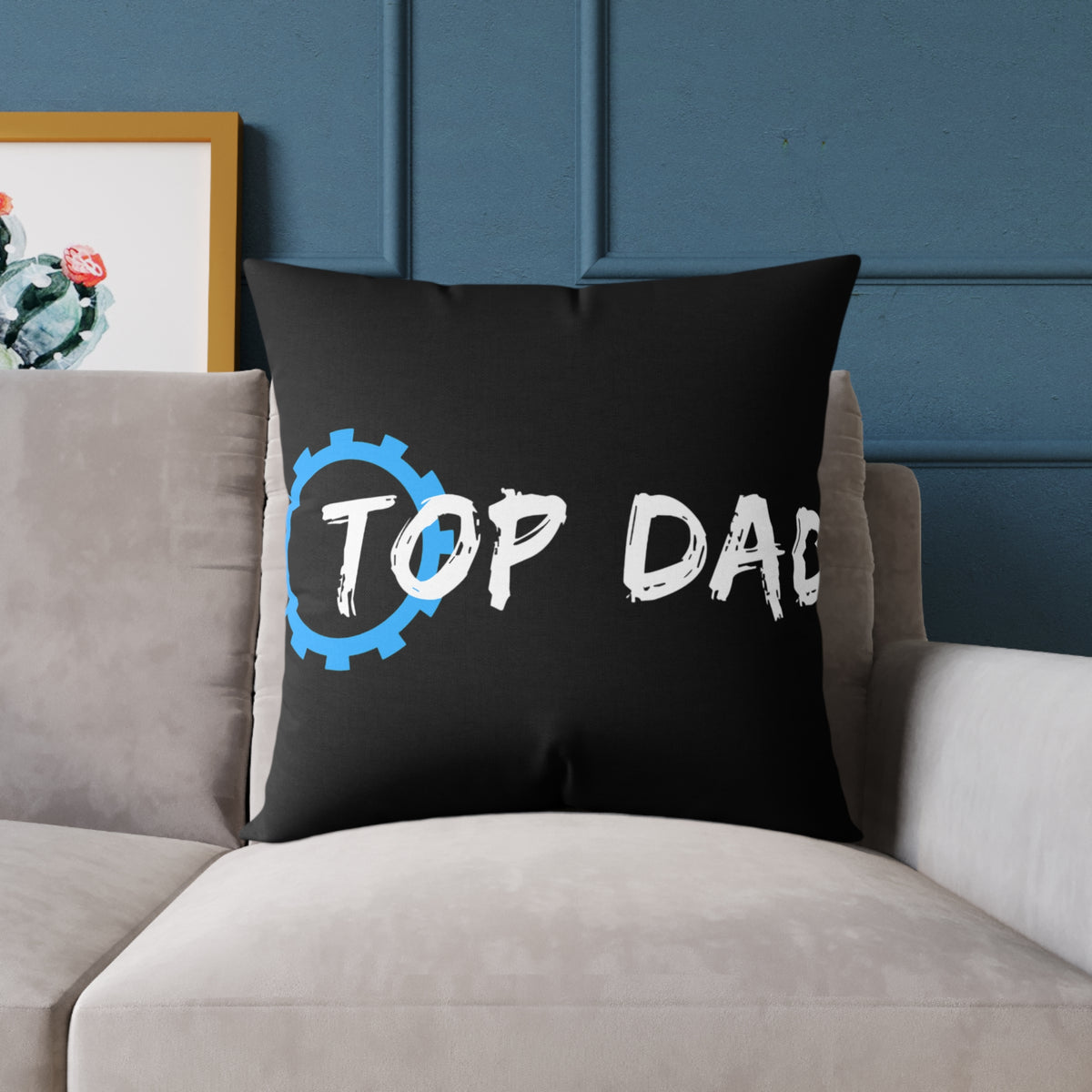 Top Dad Pillow — Square Decorative Throw Pillow