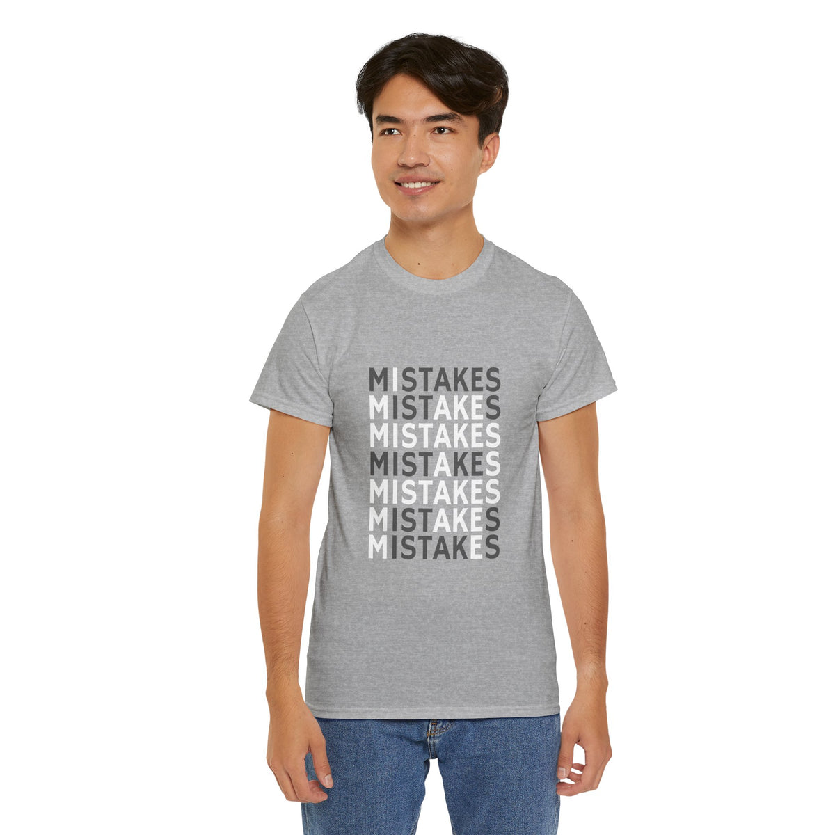 Mistakes Repeat Graphic Tee — Black Typographic T-Shirt