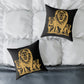 Lion Family Throw Pillow — Gold Safari Lion Cub Decorative Cushion