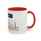 Mind the Gap Coffee Mug — Colorful City Skyline Accent Mug (11/15oz)