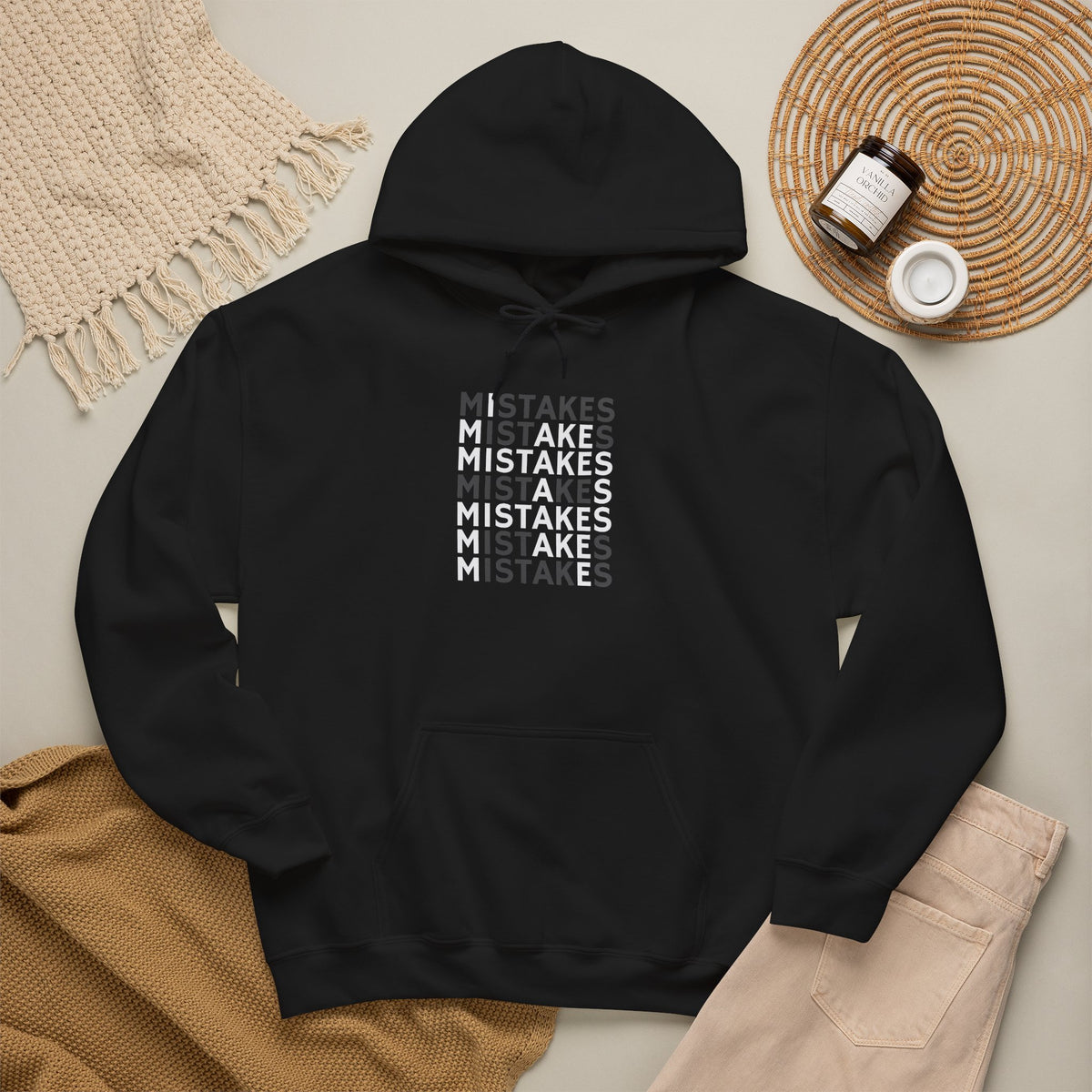 Mistakes Typography Hoodie – Inspirational Graphic Pullover