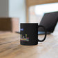Mind The Gap Black Mug — Neon London Skyline 11oz/15oz
