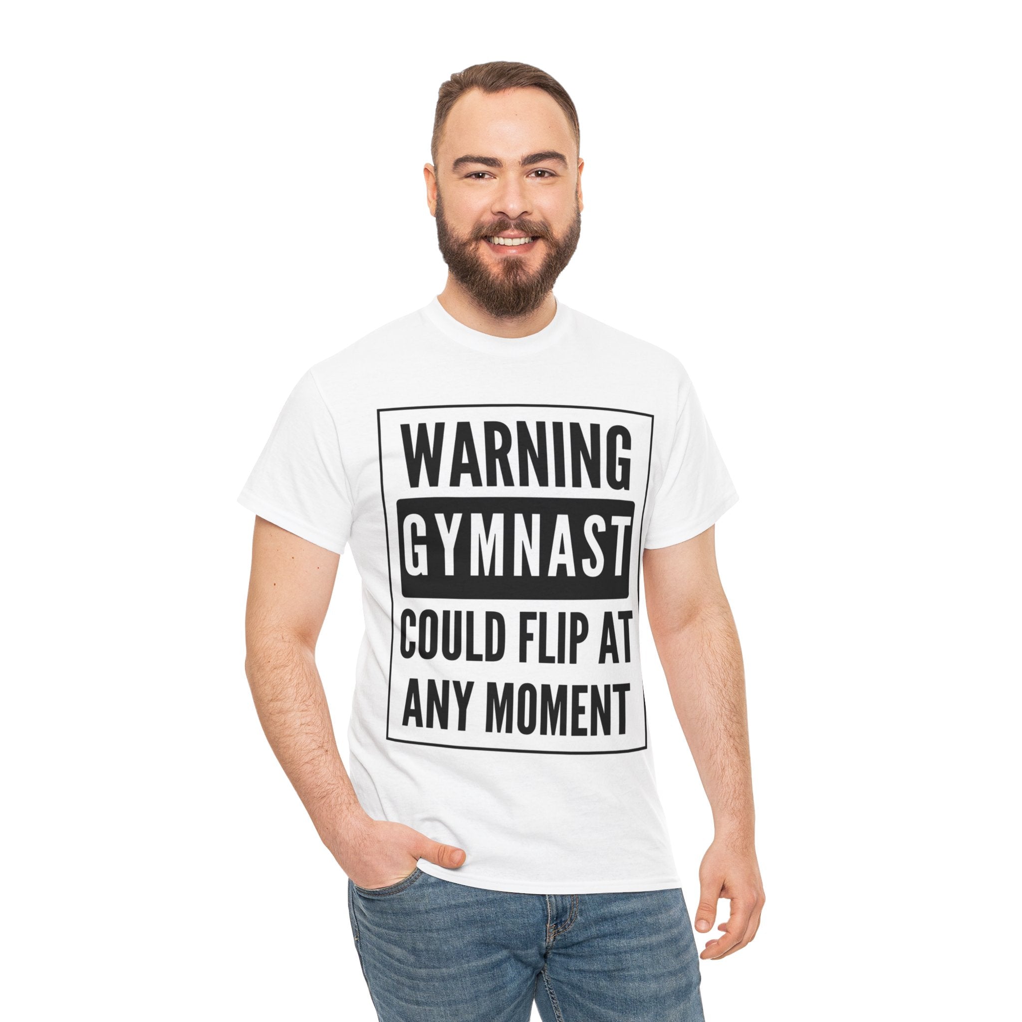 Gymnast, T shirt, Unisex Heavy Cotton, Gift, Funny, Mindfulness, Motivation, Inspiration, Conscience Garment, Wearing, Flip