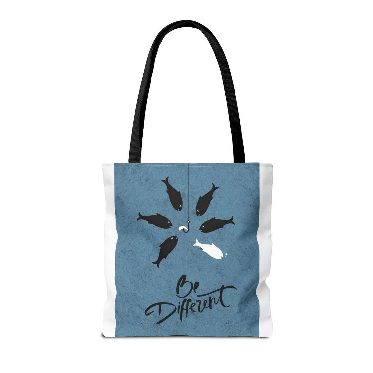 Be Different Whale Tote Bag — Inspirational Ocean Animal Canvas Tote