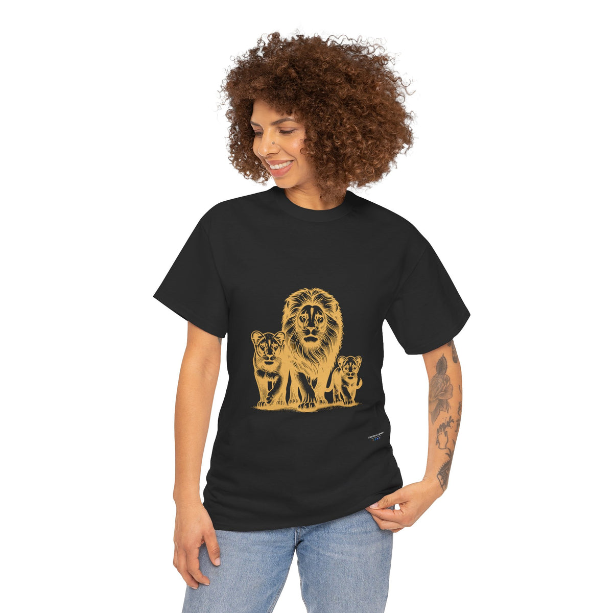 Pride of the Jungle Unisex Heavy Cotton Tee - Lion Family Design - Conscience Garment