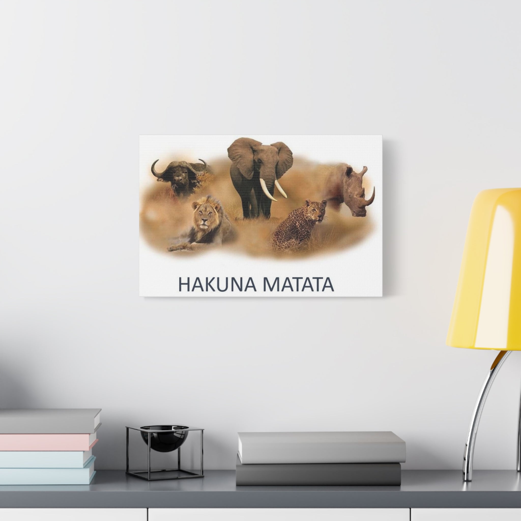 Hakuna Matata Safari Animals Matte Canvas Wall Art
