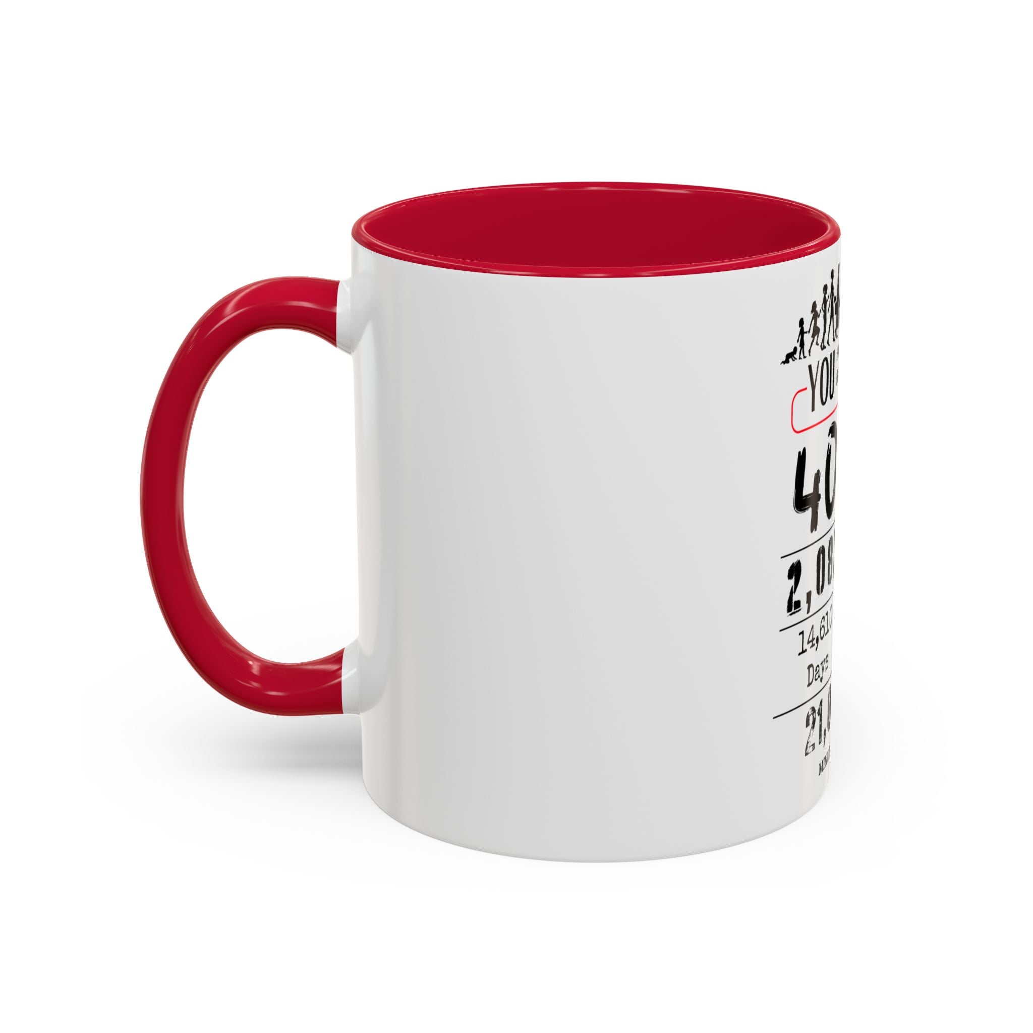 40th Birthday Two-Tone Coffee Mug, 11oz (US)