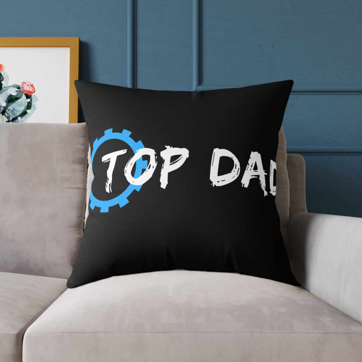 Top Dad Pillow — Square Decorative Throw Pillow