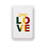 One Love Vegan MagSafe Wallet — Slim Card Holder with Bold Retro Typography