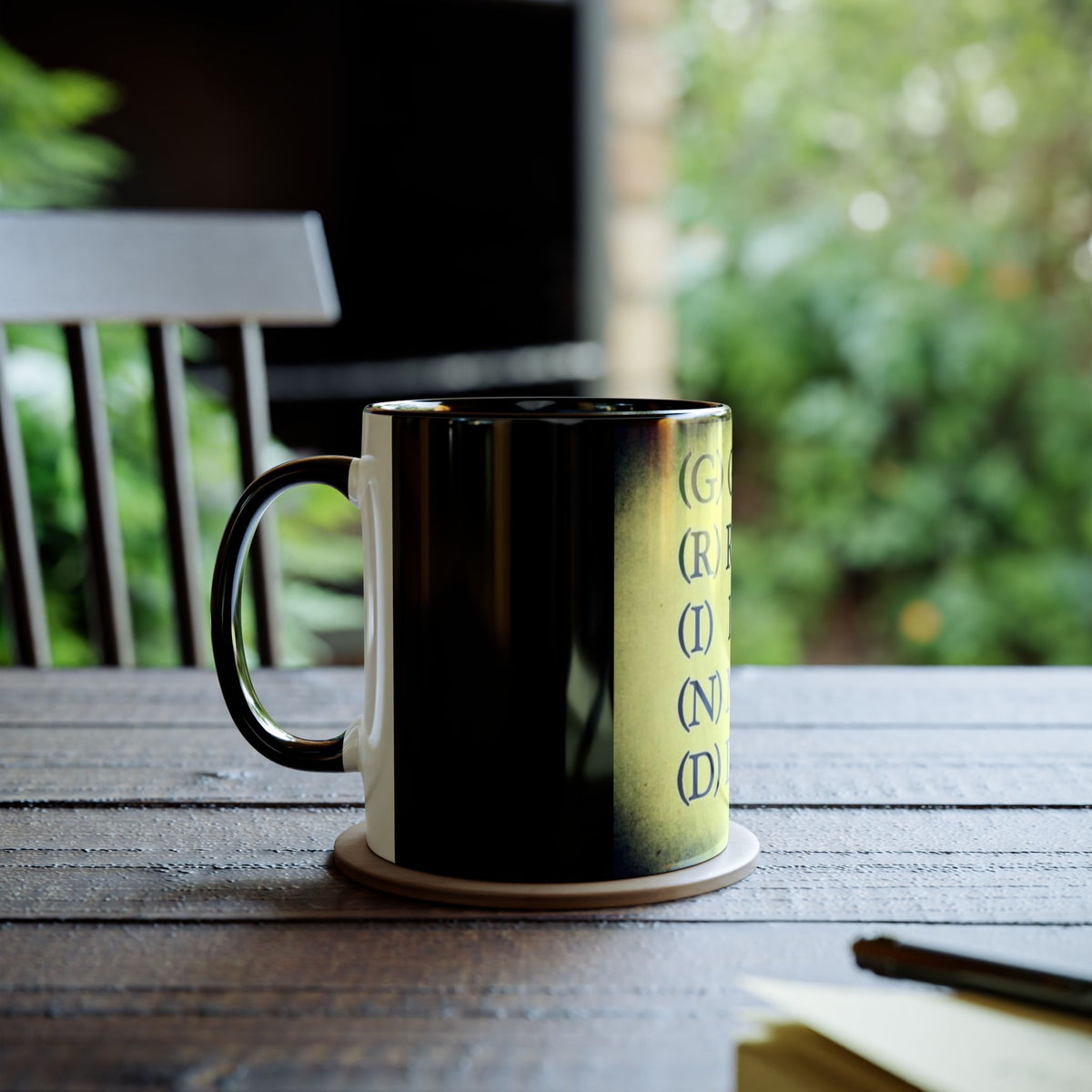 Coffee Mug with GRIND - Get Ready It's a New Day Design - Conscience Garment