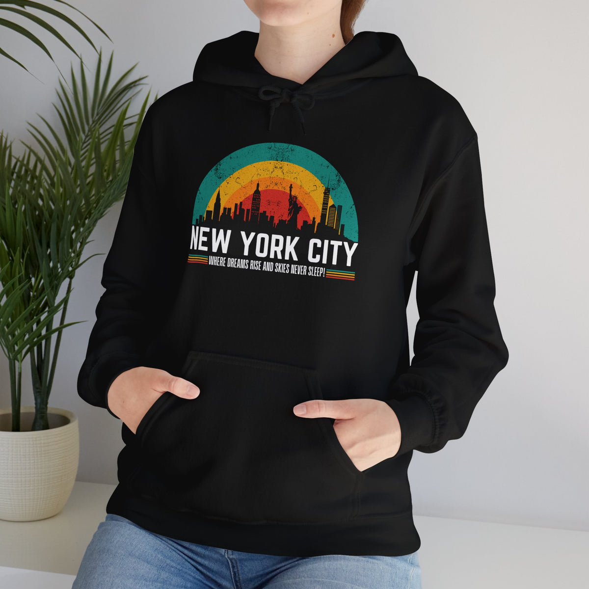 Hooded Sweatshirt - New York City Skyline - Conscience Garment