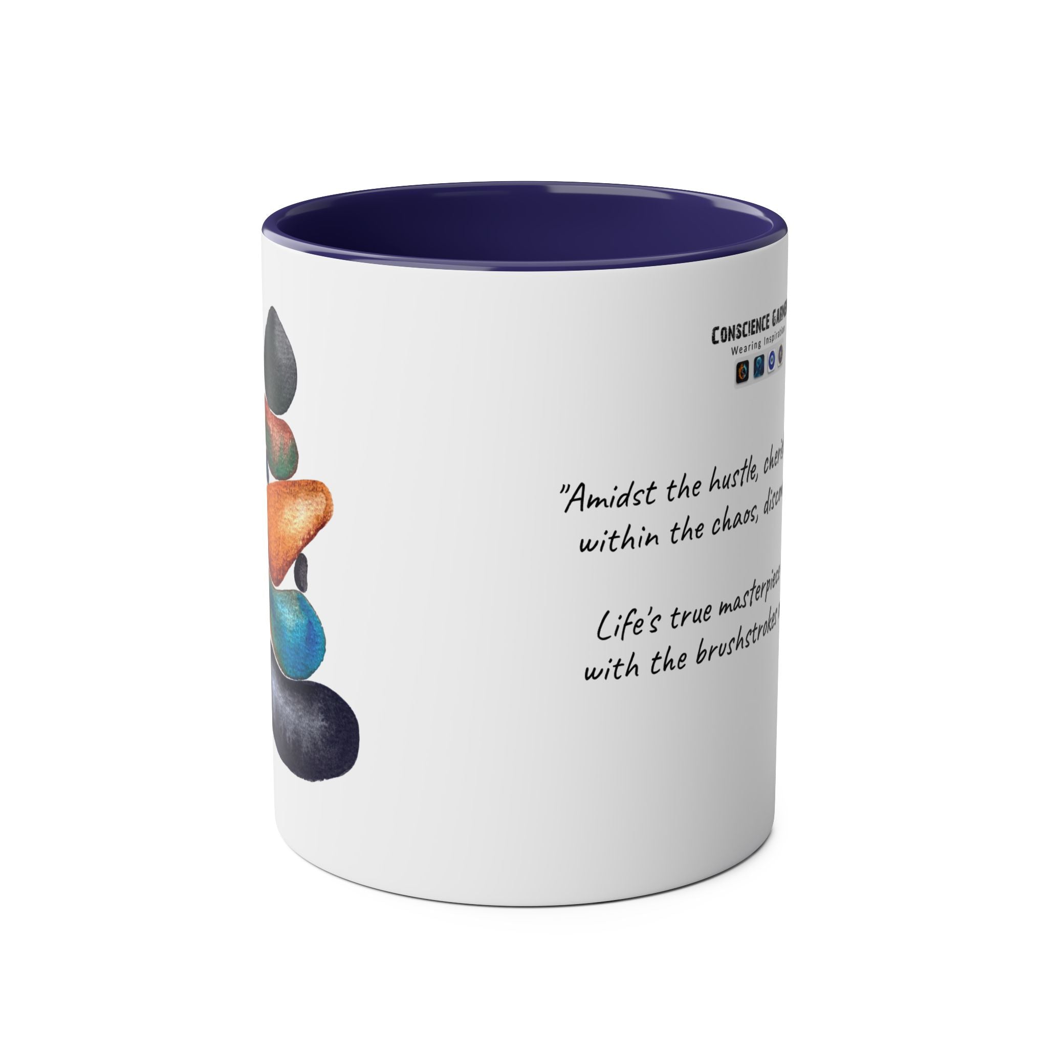 Finding your Balance, Two-Tone Coffee / Tea Mugs, 2 tone, Gift, Balance, Mindfulness, Motivational, Inspirational, Conscience Garment,