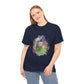 Peacock Floral Unisex Tee, Unique Animal Shirt, Nature Lover Gift, Casual Wear, Artful Graphic Tee - Conscience Garment