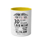 30th Birthday Two-Tone Coffee Mug, 11oz