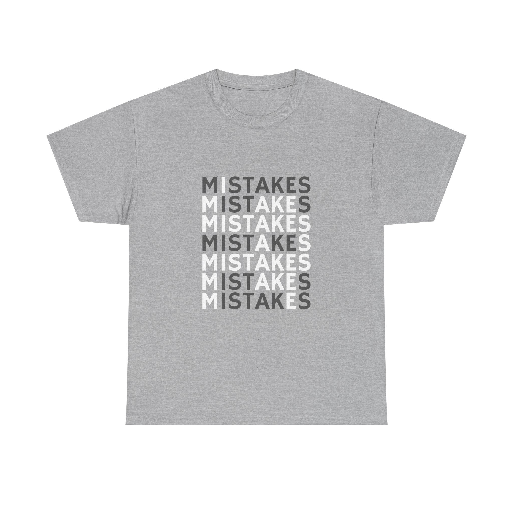 Mistakes Repeat Graphic Tee — Black Typographic T-Shirt