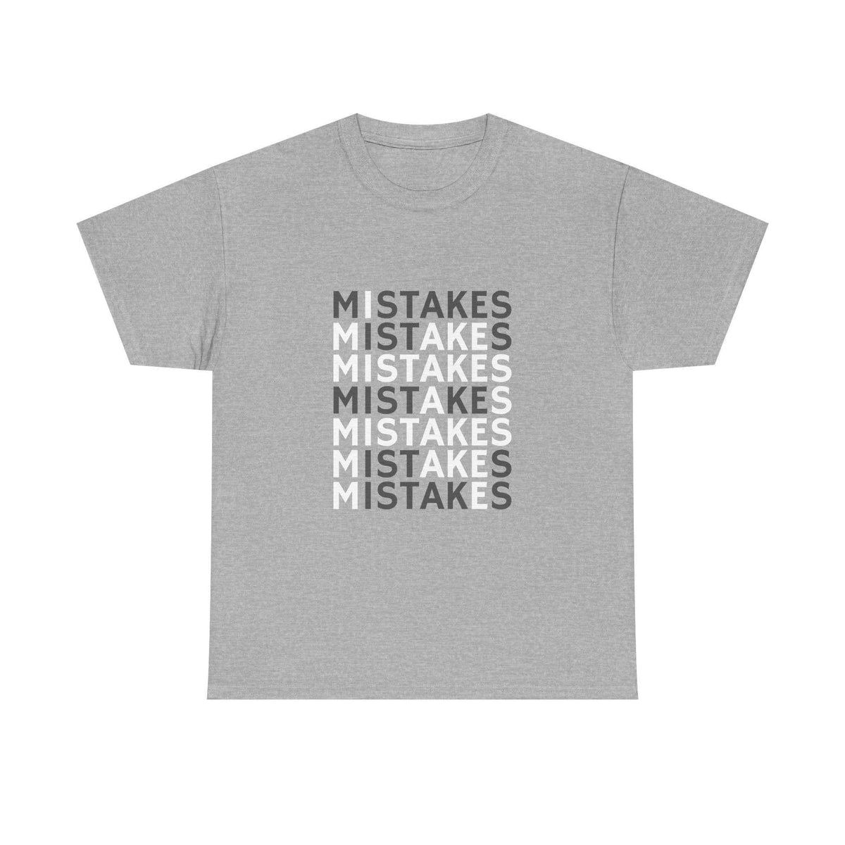 Mistakes Repeat Graphic Tee — Black Typographic T-Shirt