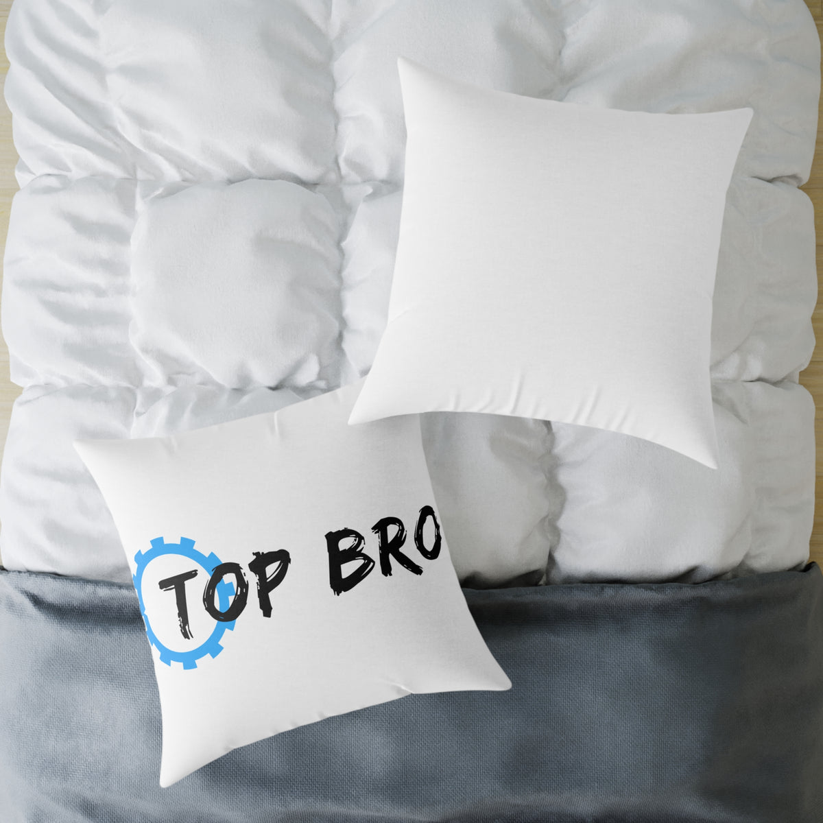 Top Bro Pillow - Square Poly Canvas Decorative Throw Cushion