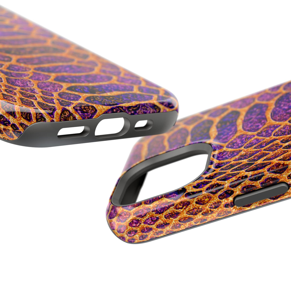 Purple-Gold Snake Skin Magnetic Impact Case