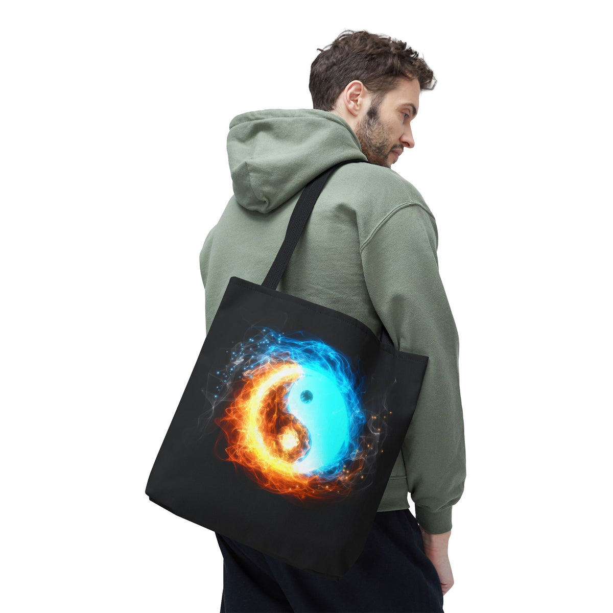 Fire and Ice Yin Yang Tote Bag