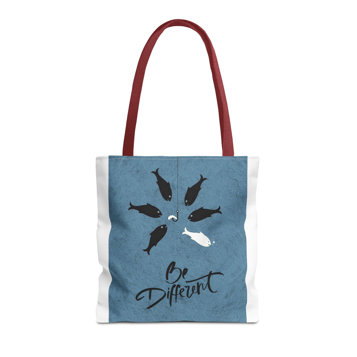 Be Different Whale Tote Bag — Inspirational Ocean Animal Canvas Tote