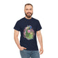 Peacock Floral Unisex Tee, Unique Animal Shirt, Nature Lover Gift, Casual Wear, Artful Graphic Tee - Conscience Garment