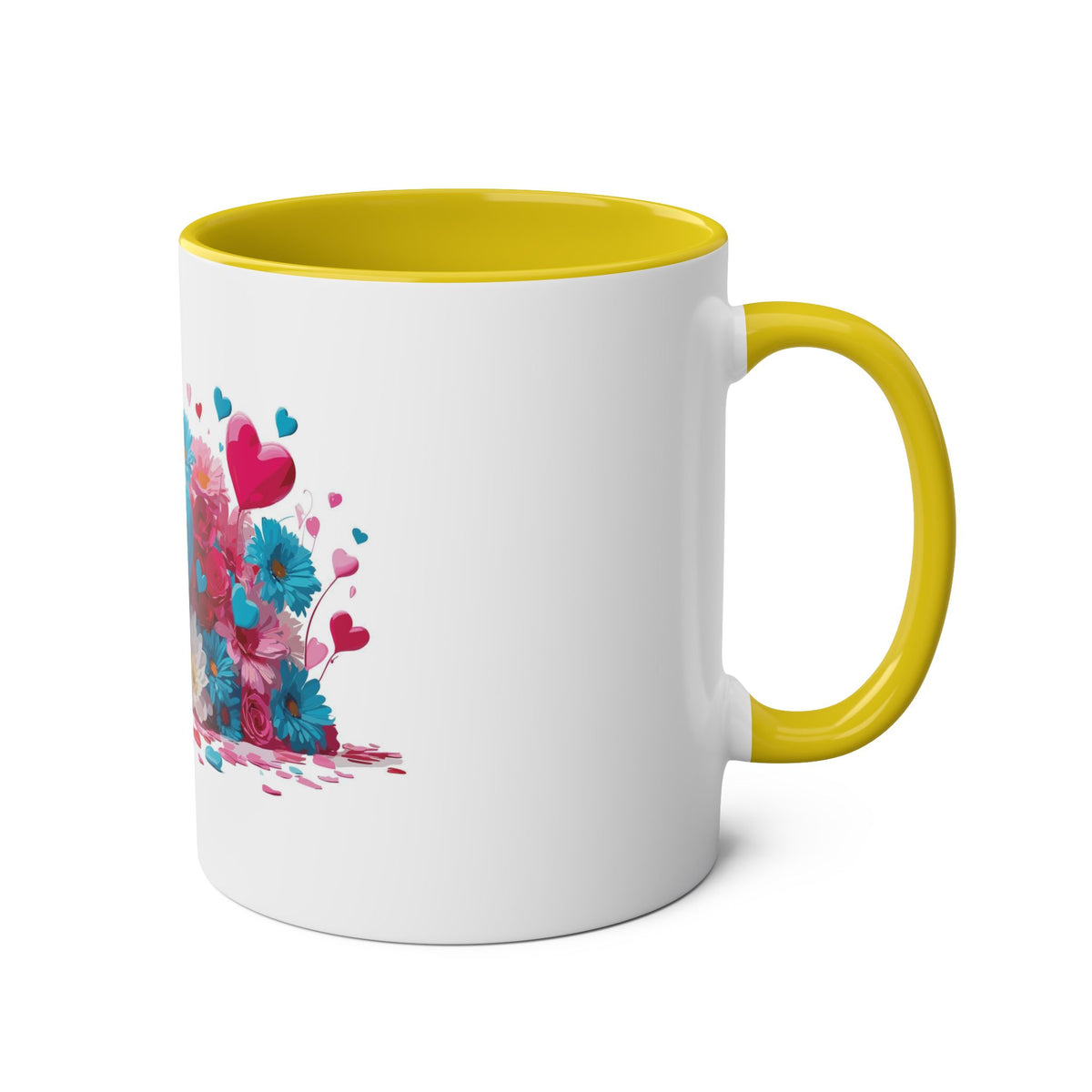 Love and Hearts Two-Tone Mug, 11oz - Conscience Garment