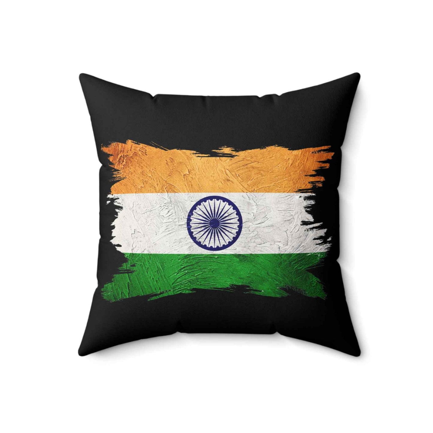 Indian Flag Brushstroke Pillow Tricolor Decorative Throw Pillow
