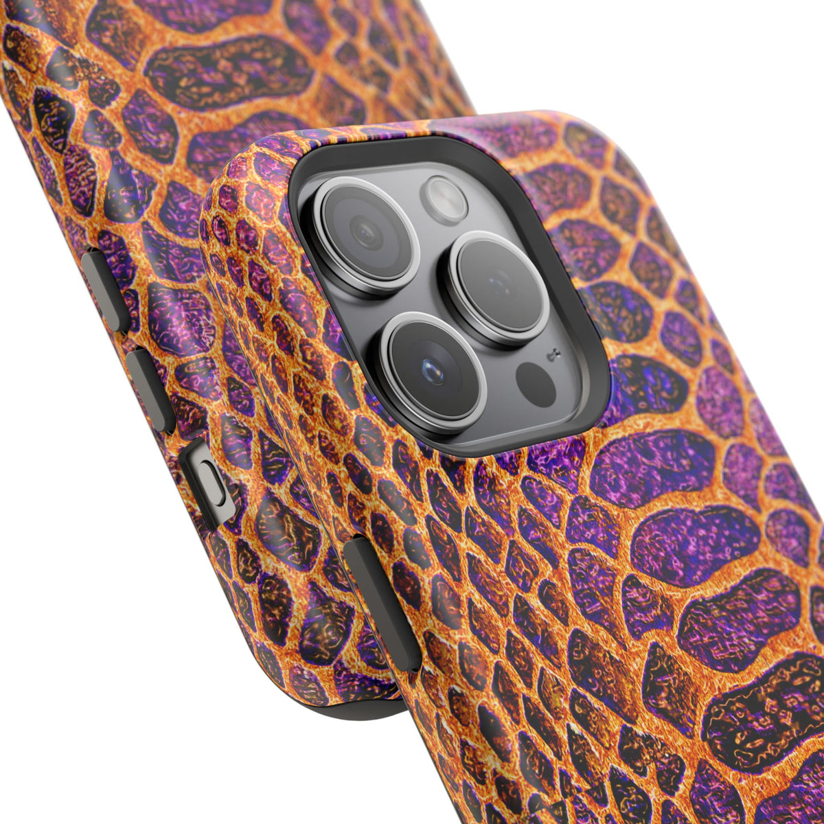 Purple-Gold Snake Skin Magnetic Impact Case