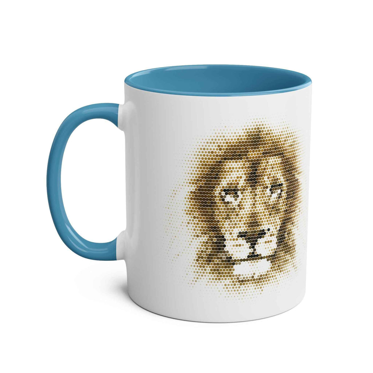 Lion Mosaic Design and Quote Mug, 11oz