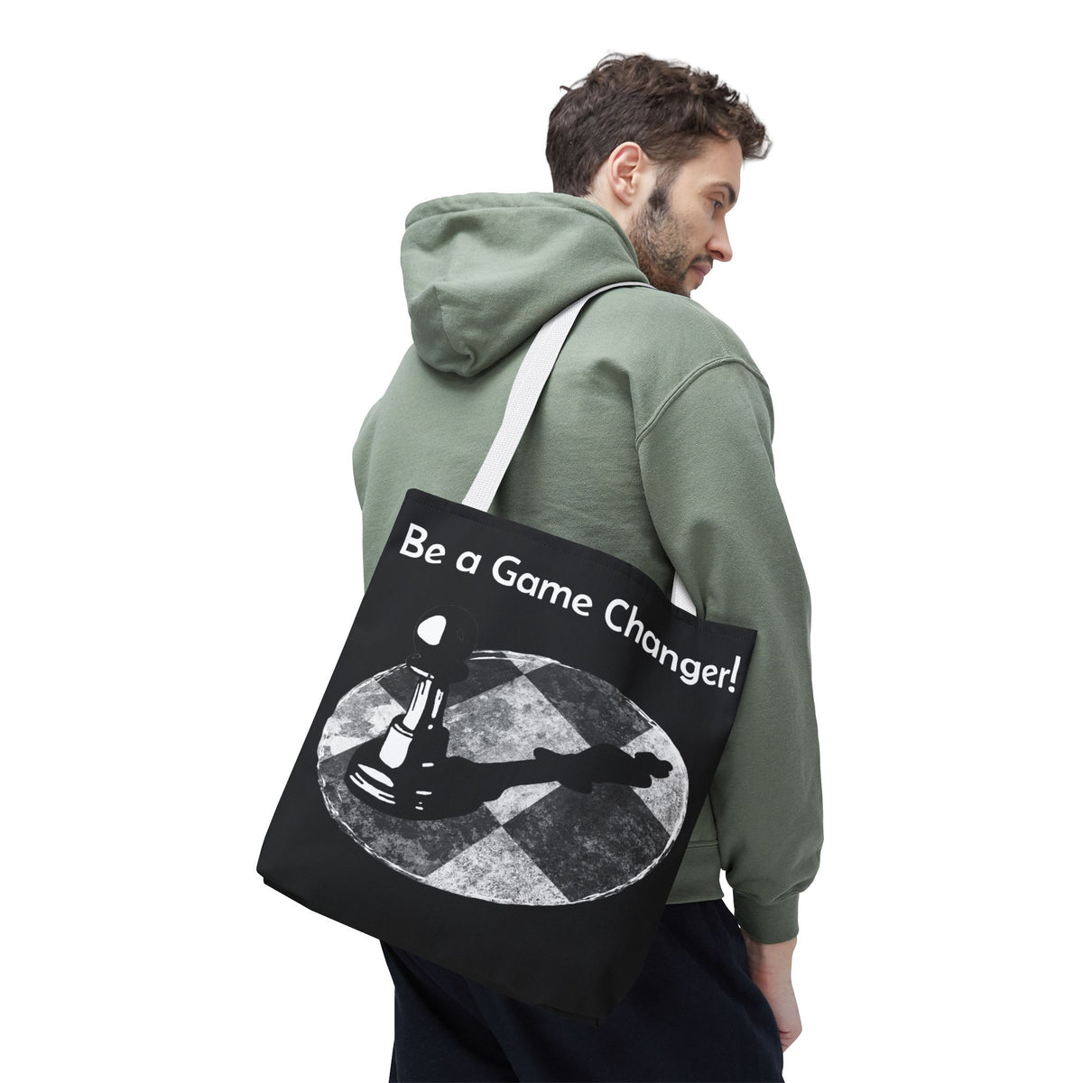 Be a Game Changer Inspirational Chess Tote Bag