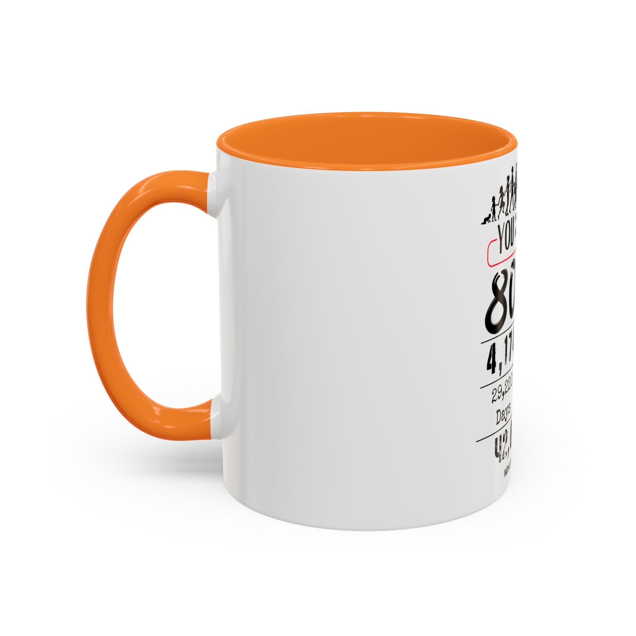 80th Birthday Two-Tone Coffee Mug, 11oz (US)