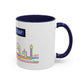 Mind the Gap Coffee Mug — Colorful City Skyline Accent Mug (11/15oz)