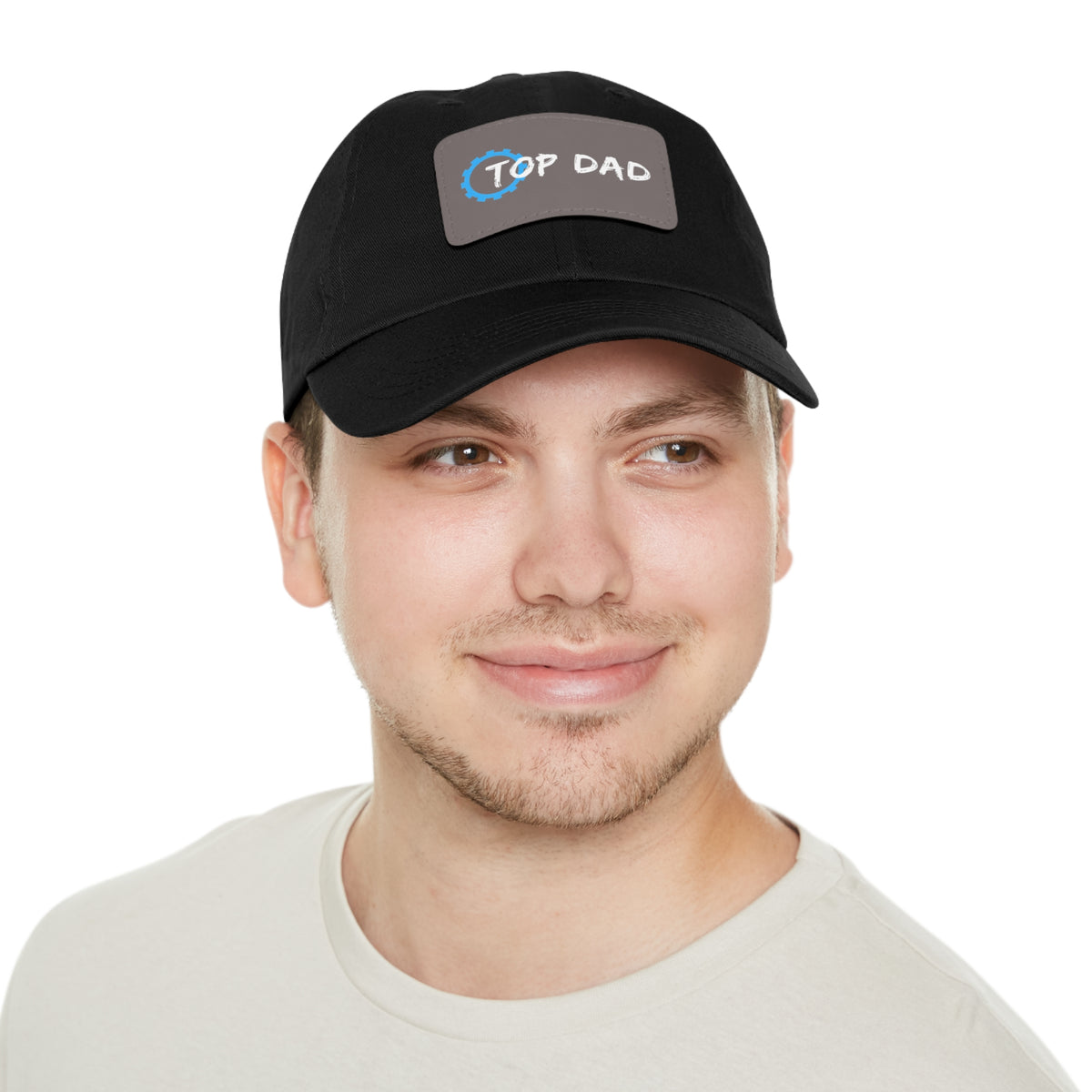 Dad Hat with Leather Patch (Rectangle) - Conscience Garment