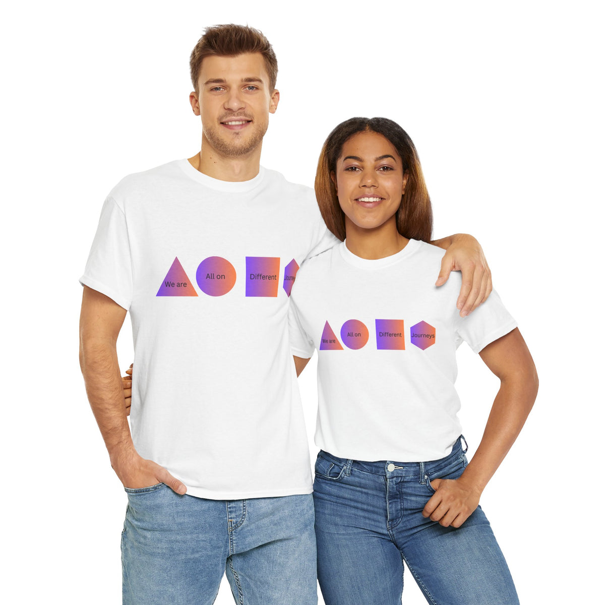 Geometric Design Unisex Heavy Cotton Tee - Perfect for Casual Wear, Graphic Tee, Trendy Shirt, Art Lover Gift, Everyday Comfort - Conscience Garment