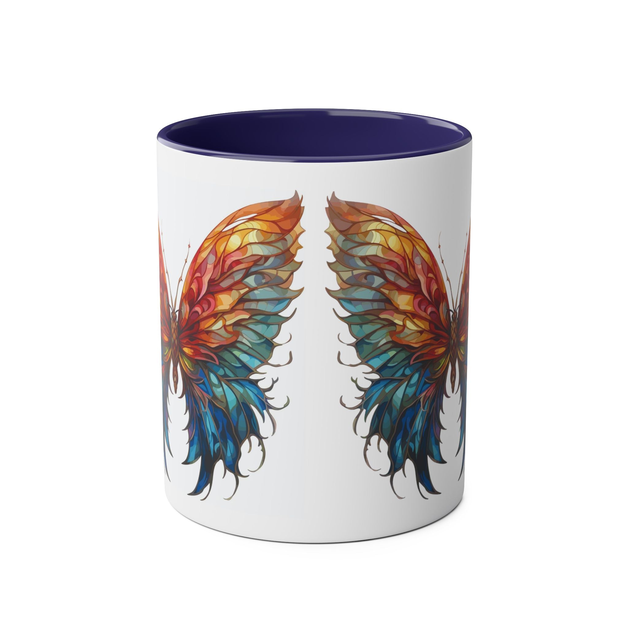 Butterfly Two-Tone Coffee Mug, Birthday Gift, 7 Colors