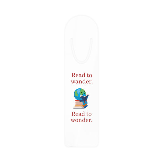 Bookmark — “Read to wander. Read to wonder.” Minimalist Metal Bookmarker for Book Lovers - Conscience Garment
