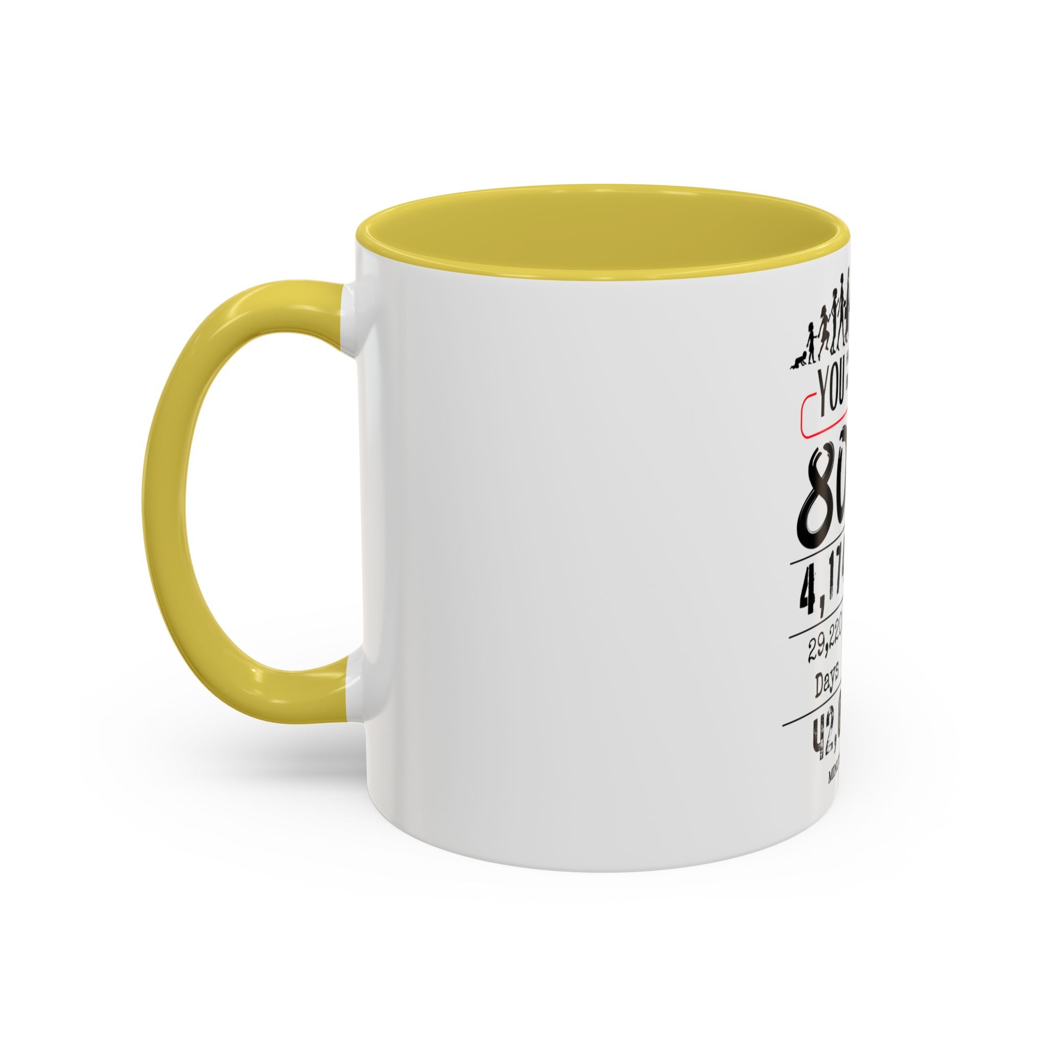 80th Birthday Two-Tone Coffee Mug, 11oz (US)