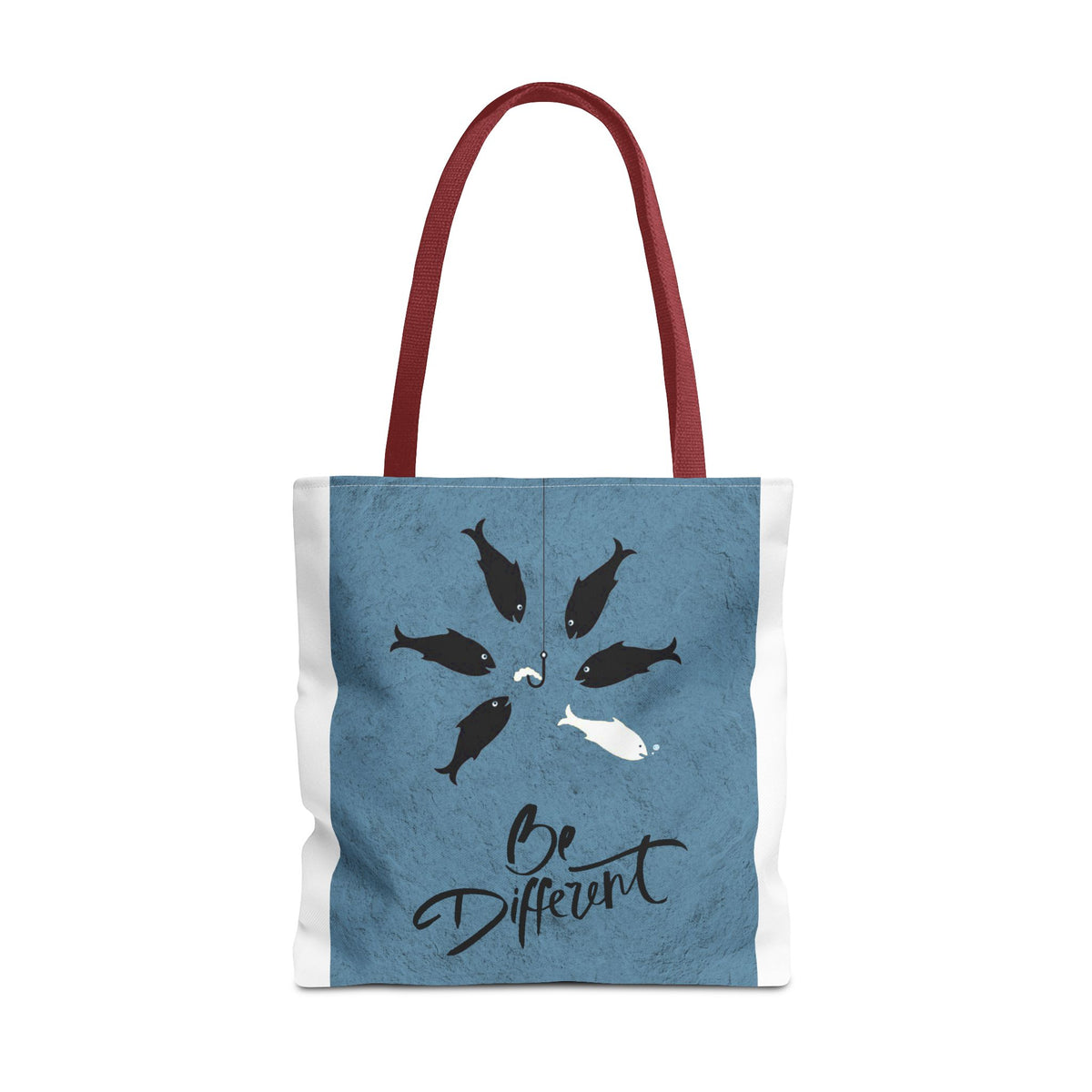 Be Different Whale Tote Bag — Inspirational Ocean Animal Canvas Tote