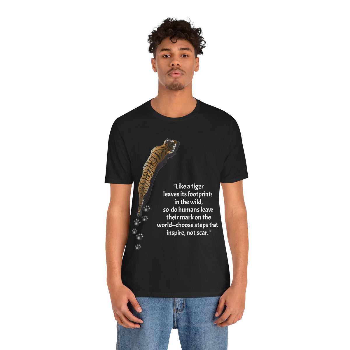 Tiger Footprint T-shirt - Conscience Garment