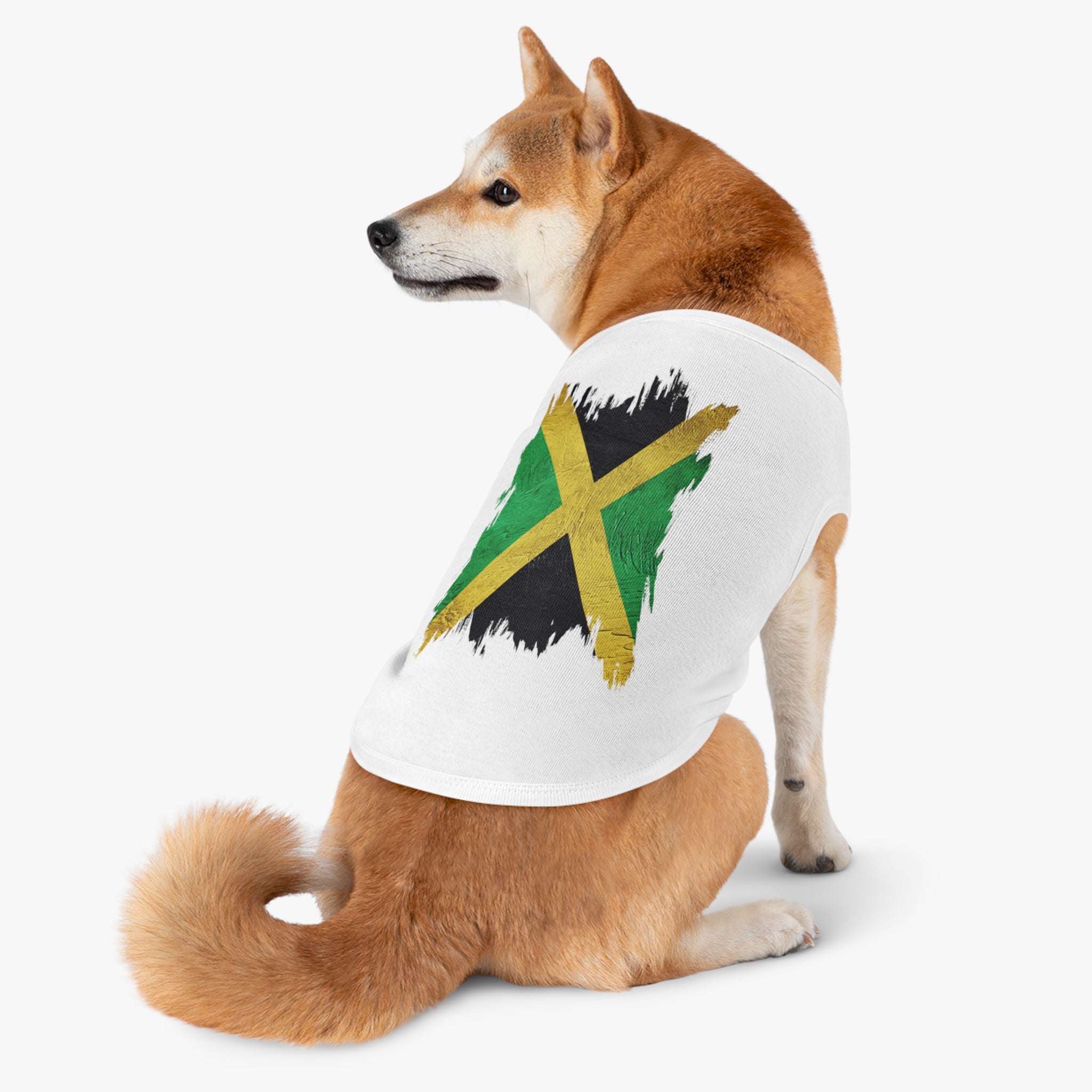 Jamaican Flag Pet Tank Top — Reggae Pride Dog Shirt