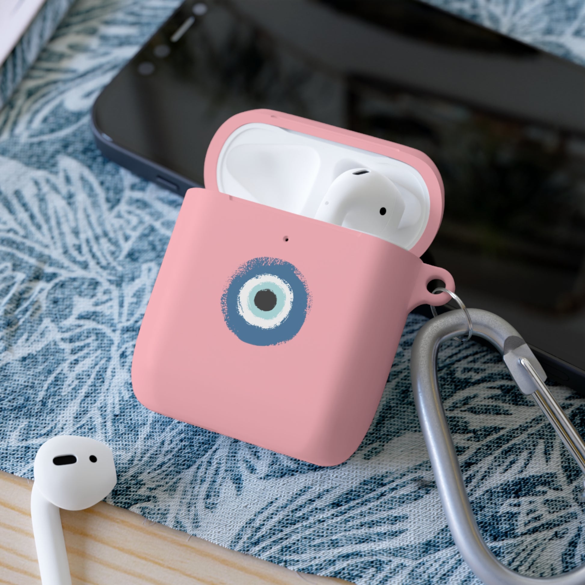 AirPods Case Cover with Evil Eye Design, Protective Case for AirPods Pro, Trendy Wireless Earbud Cover, Unique Gift for Music Lovers, [...] - Conscience Garment