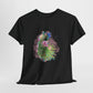 Peacock Floral Unisex Tee, Unique Animal Shirt, Nature Lover Gift, Casual Wear, Artful Graphic Tee - Conscience Garment