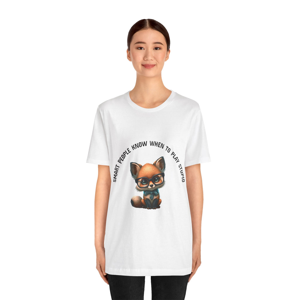Cute Baby Fox Tee - Smart People Quote - Conscience Garment