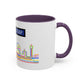 Mind the Gap Coffee Mug — Colorful City Skyline Accent Mug (11/15oz)