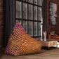 Snake Skin Print Bean Bag Cover — Vibrant Purple & Orange Accent Lounge - Conscience Garment