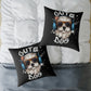 Cute Dog Headphones Square Pillow — Cool Sunglasses Pet Decor