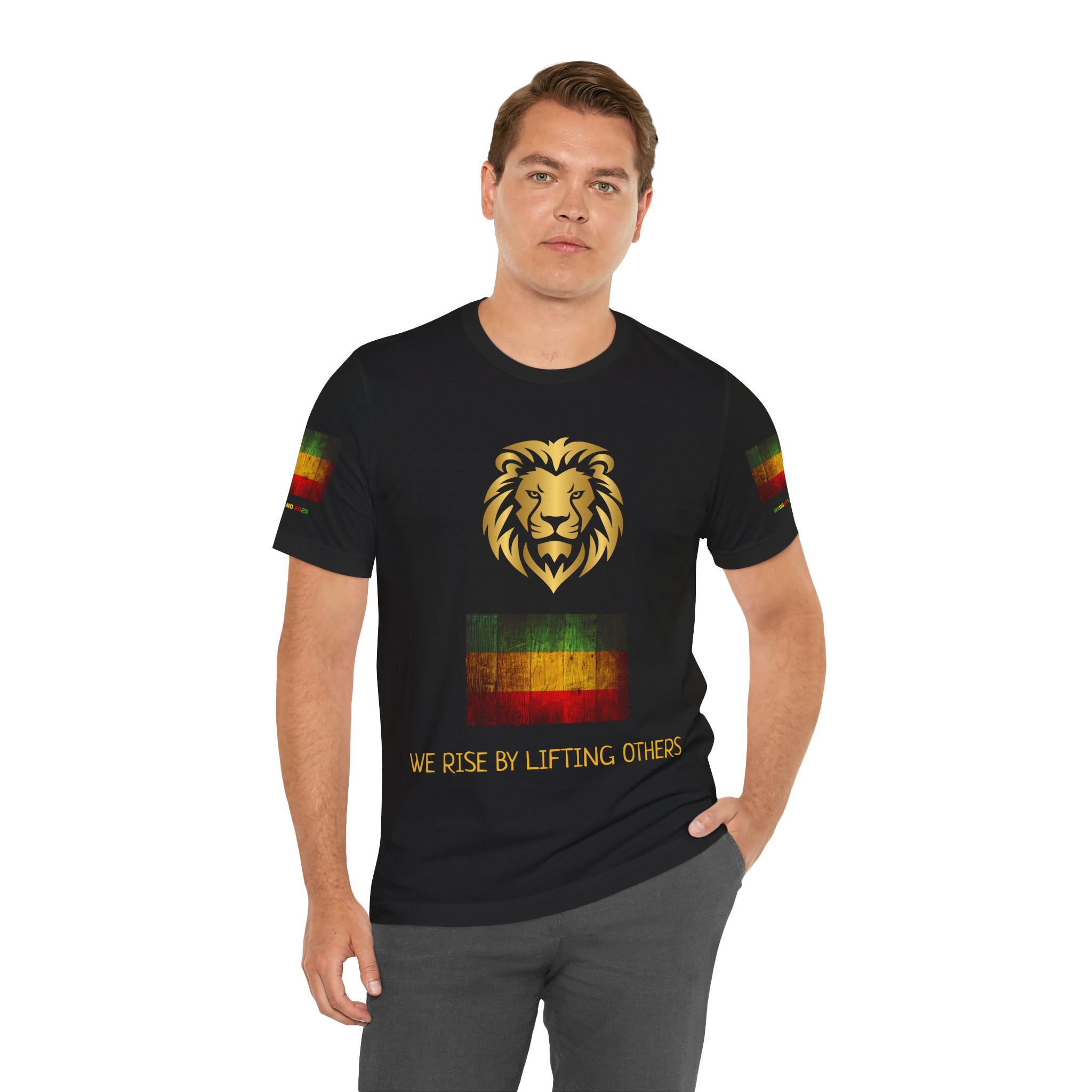 We rise by lifting others, Reggae Love Unisex T-shirt, Celebrate Unity, Peace, Culture, Music, Africa, Jamaica, Gift for Music Lovers, Festivals, and Holidays