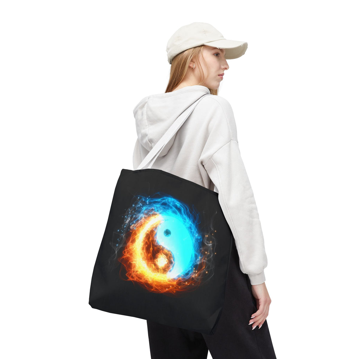 Fire and Ice Yin Yang Tote Bag
