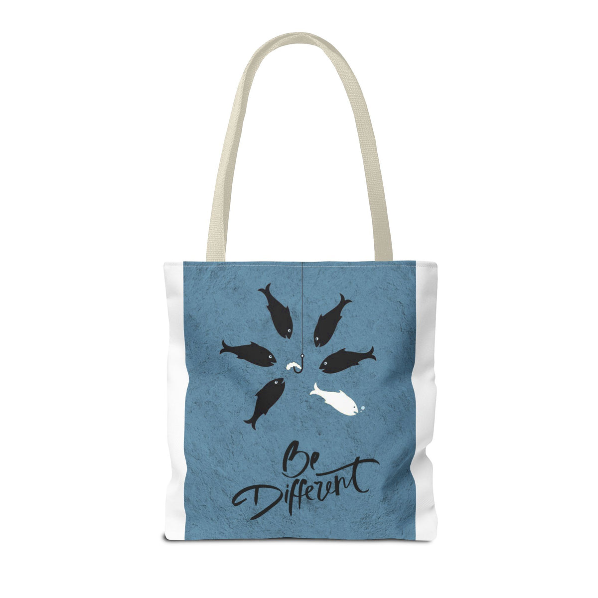 Be Different Whale Tote Bag — Inspirational Ocean Animal Canvas Tote