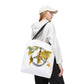 World Peace Map Tote Bag — Peace Symbol Watercolor Map Eco Shopper